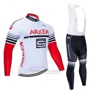 2020 Fahrradbekleidung Arkea Samsic Wei Rot Trikot Kurzarm und Tragerhose